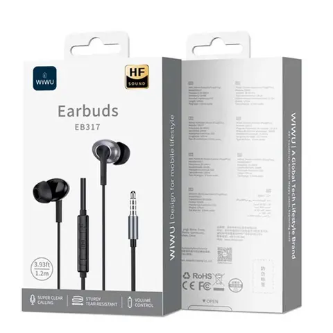 Проводные наушники Wiwu 3.5mm Stereo Wired Earbuds EB317