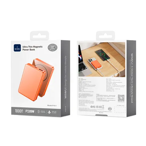 Внешний аккумулятор Wiwu Ultra Thin Magnetic Power Bank 10000mAh