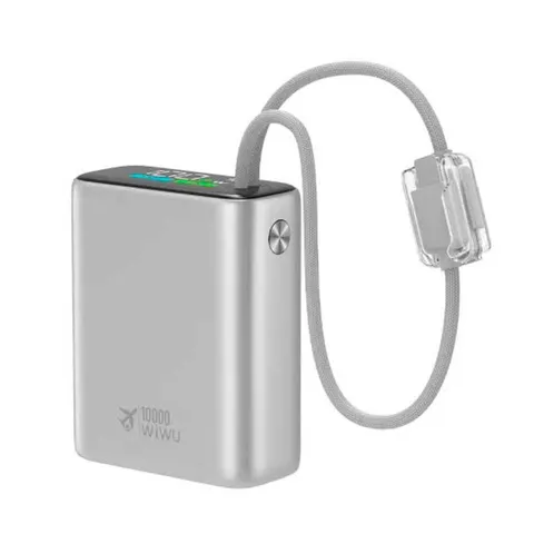 Внешний аккумулятор Wiwu Power Plus Built-in-Cable Power Bank 10000mAh
