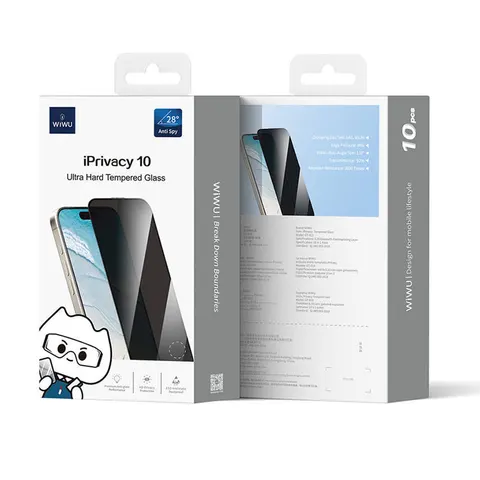 Защитное стекло Wiwu iPrivacy Ultra Hard Tempered Glass 6.1" IP15/16 GT-015