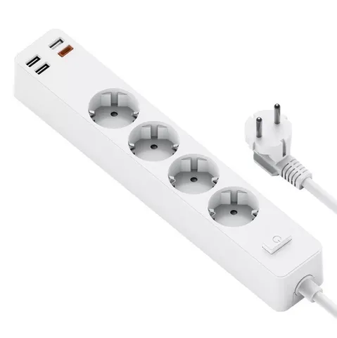 Удлинитель Wiwu Power Strip USB-C*1+USB-A*3 PD 20W