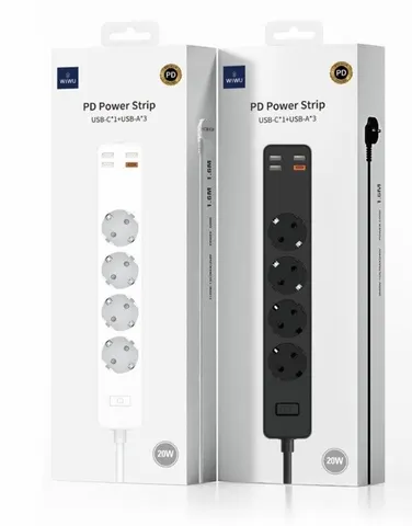 Удлинитель Wiwu Power Strip USB-C*1+USB-A*3 PD 20W