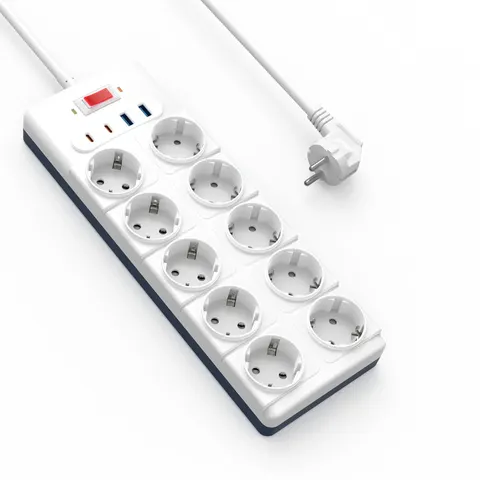 Удлинитель Wiwu 14 in 1 Power Strip 2C+2A+10AC Wi-S008