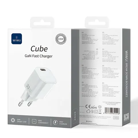 Зарядное устройство Wiwu Cube GaN Fast Charger 33W Wi-G015