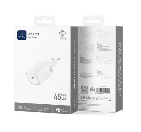 Зарядное устройство Wiwu 45W Essen GaN Fast Charger Wi-G036