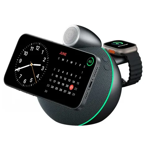 Беспроводное зарядное устройство 3 in 1Conch Wireless Charger Speaker Wi-G042