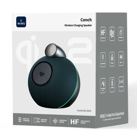 Беспроводное зарядное устройство 3 in 1Conch Wireless Charger Speaker Wi-G042