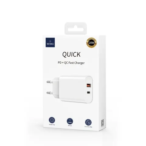 Зарядное устройство Wiwu Quick PD + QC Fast Charger Wi-U002 20W