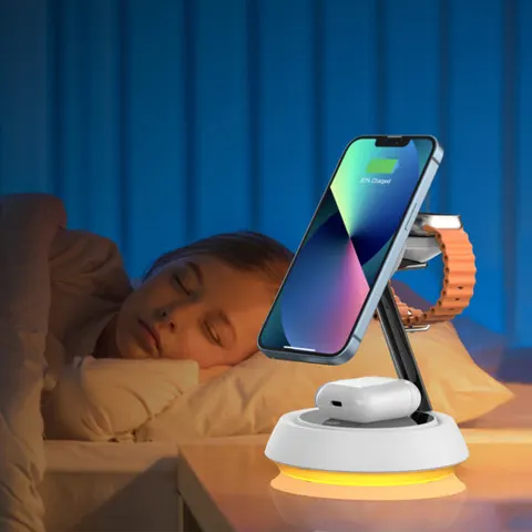 Беспроводное зарядное устройство Wiwu Power Air 3 in 1 Wireles Charger Wi-W002