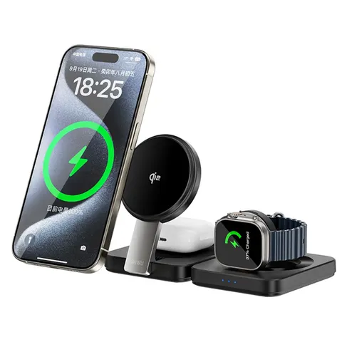 Беспроводное зарядное устройство Wiwu qi2 3 in 1 Foldable Wireles Charger Wi-W028