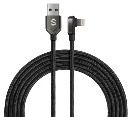 Black Shark Right-angle Lightning to USB-A Cable
