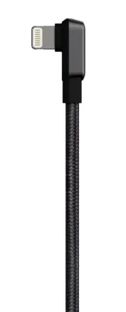 Black Shark Right-angle Lightning to USB-A Cable