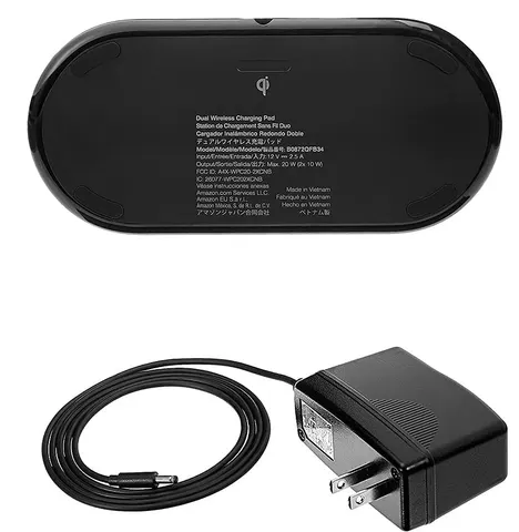 Беспроводное зарядное устройство AmazonBasics Qi 10W Dual Wireless Charging Pad