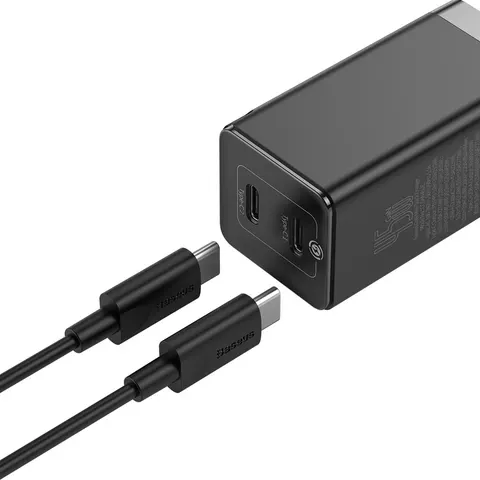 Зарядное устройство Baseus GaN с Type-C кабелем 45W