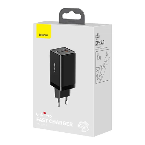 Зарядное устройство Baseus GaN3 Pro 65W 2 Type-C + 1 USB Port