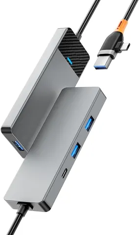 Адаптер-переходник Wiwu Linker 4 in 1 USB-A/C HUB A431C