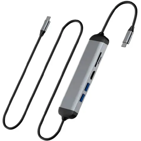 Адаптер-переходник Wiwu Alpha 5 in 1 USB-C Hub A521H