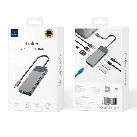 Адаптер-переходник Wiwu Linker 9 in 1 USB-C HUB