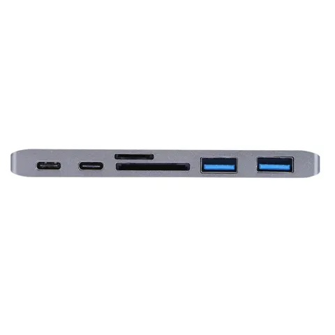 Универсальный адаптер c Type-C на 2xUSB/1xmicroSD/1xSD/2xType-C