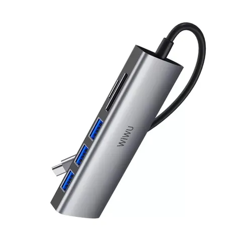 Адаптер-переходник Wiwu Alpha 5 in 1 USB-C Hub Alpha 532ST