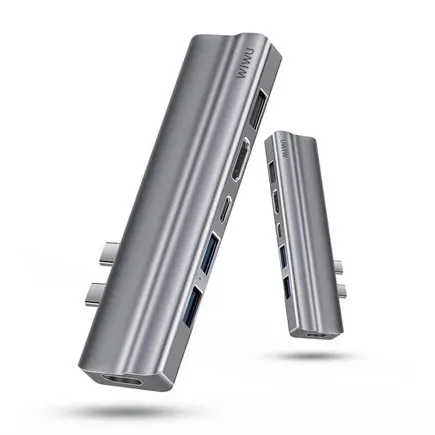 Адаптер-переходник Wiwu Adapter USB Type-C 8 in 1 T9 для Apple Macbook
