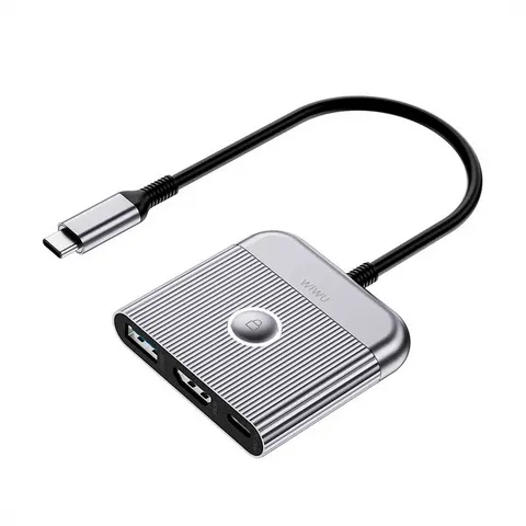 Адаптер-переходник Wiwu Wi-HB002 Traveling 3in1 USB C hub