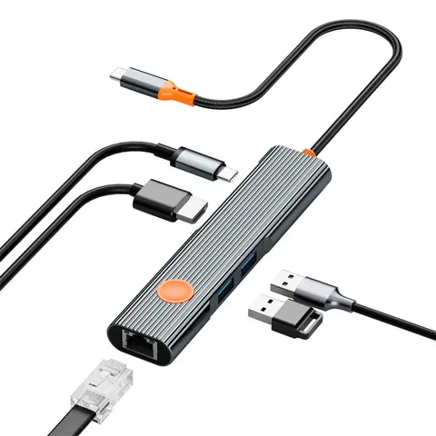 Адаптер-переходник Wiwu Wi-HB005 Travelling 5in1 USB-C Hub