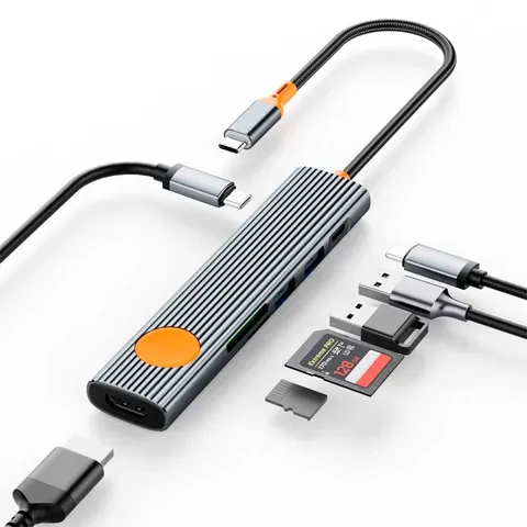 Адаптер-переходник Wiwu Wi-HB007 Travelling 7in1 USB-C Hub