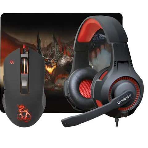 Игровой набор Defender Devourer (MHP-006) мышь+гарнитура+ковер