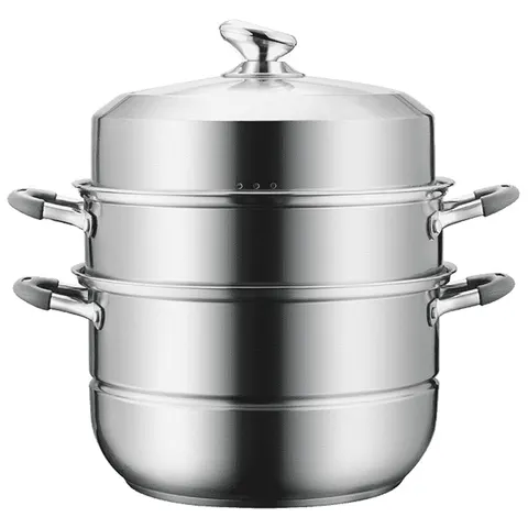Кастрюля-пароварка Xiaomi Crystal Kitchen Stainless Steel Steam Pot 3 Layer