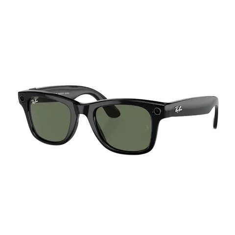 Солнцезащитные очки Ray-Ban Meta Wayfarer RW4006, Shiny Black / G-15 Green