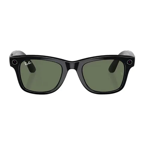 Солнцезащитные очки Ray-Ban Meta Wayfarer RW4006, Shiny Black / G-15 Green