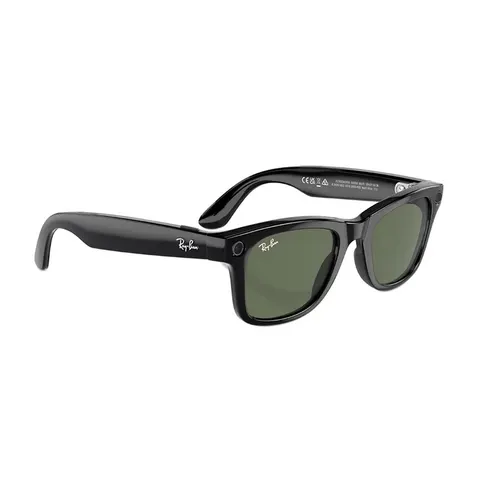 Солнцезащитные очки Ray-Ban Meta Wayfarer RW4006, Shiny Black / G-15 Green