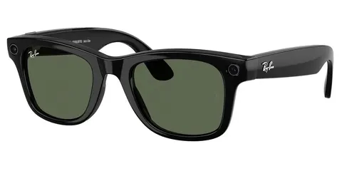 Солнцезащитные очки Ray-Ban Meta Wayfarer Gen 2 RW4012, Shiny Black / G-15 Green