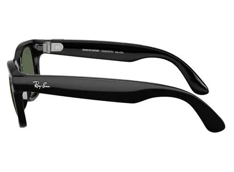 Солнцезащитные очки Ray-Ban Meta Wayfarer Gen 2 RW4012, Shiny Black / G-15 Green