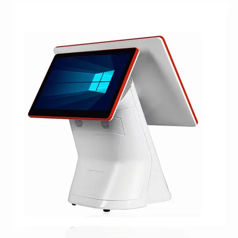 Моноблок сенсорный 15.6"+11.6" /CPU i3 3110M 2.4 GHz/ DDR3 4GB/64GB SSD/USB 6 2.0/LAN/COM/VGA ДВОЙНОЙ ЭКРАН (бело-оранжевый)