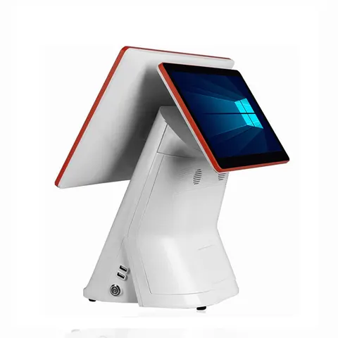 Моноблок сенсорный 15.6"+11.6" /CPU i3 3110M 2.4 GHz/ DDR3 4GB/64GB SSD/USB 6 2.0/LAN/COM/VGA ДВОЙНОЙ ЭКРАН (бело-оранжевый)