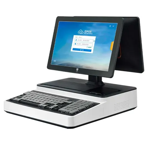 POS Моноблок с клавиатурой PSJ1000 двойной экран. 15.6-15.6 '/i5-3Gen/DDR3 8Gb/SSD 128Gb/WiFi/Lan/58 Print/Display non touch