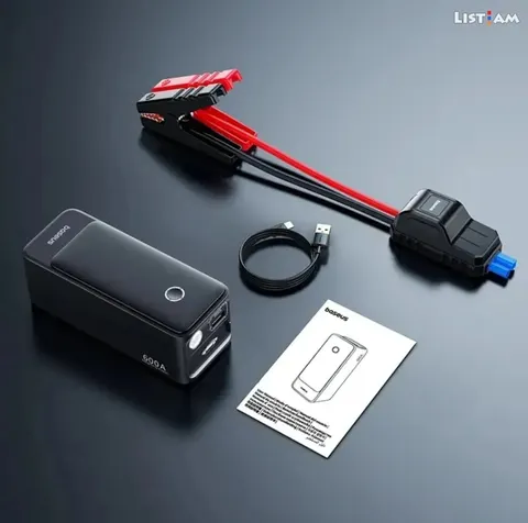 Портативное пусковое устройство бустер Baseus 6000 mAh 600A Jump Starter + Power Bank
