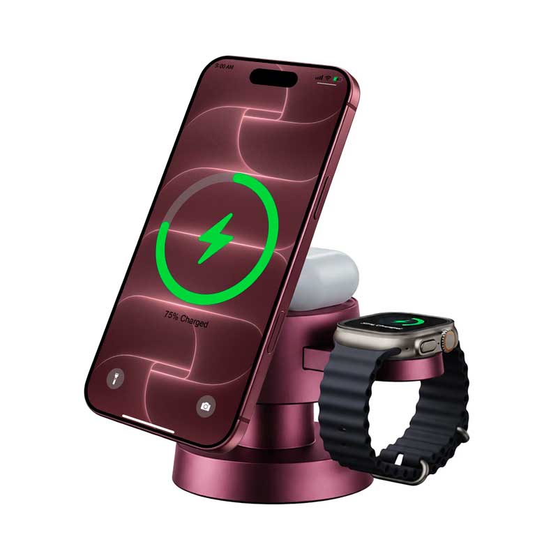 Беспроводное зарядное устройство Wiwu Mushroom 4-in-1 Qi2.2 Wireless Charge WH300