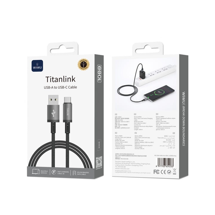 Кабель Wiwu Titanlink USB-A to USB-C Cable Wi-C054
