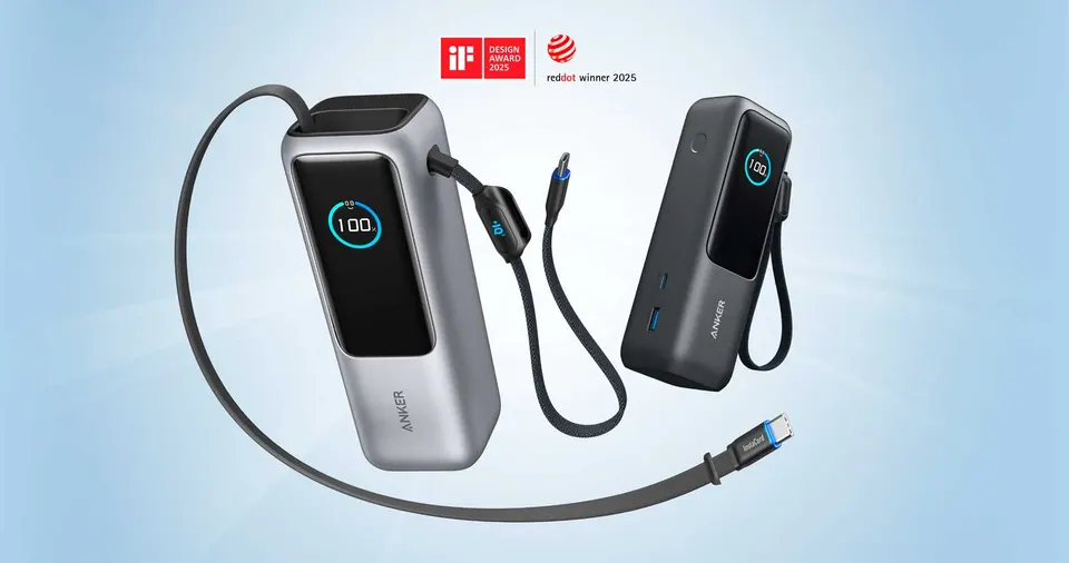 Внешний аккумулятор Anker Nano Power Bank 10000мАч, 45W, Built-In Retractable USB-C Cable (1)