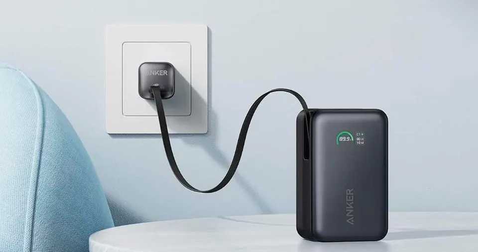 Внешний аккумулятор Anker Nano Power Bank 10000мАч, 45W, Built-In Retractable USB-C Cable (4)