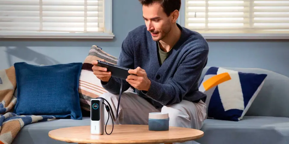 Внешний аккумулятор Anker Laptop Power Bank 25000мАч, 165W, Built-In and Retractable Cables (2)