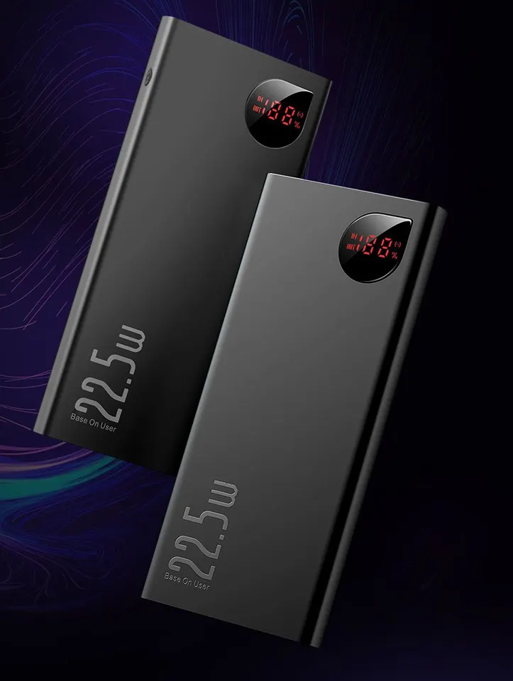 Внешний аккумулятор Baseus Adaman Metal Digital Display Quick Charge Power Bank 10000 mAh 22.5w (1)