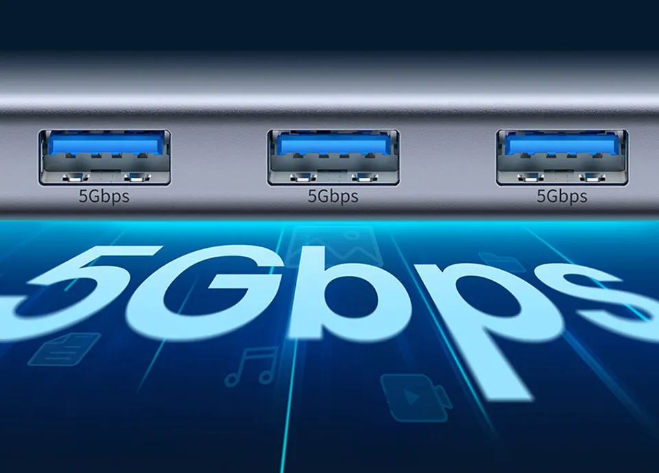 Адаптер-Хаб Baseus Metal Gleam Series 7-Port Hub (4)