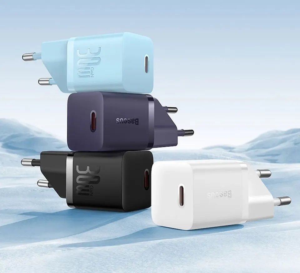 Блок питания Baseus GaN 5 Fast Charger (mini) 1C 30W EU (1)