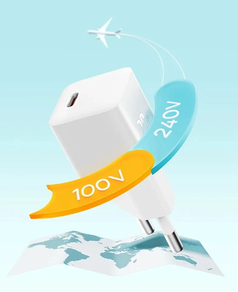 Блок питания Baseus GaN 5 Fast Charger (mini) 1C 20W EU (4)