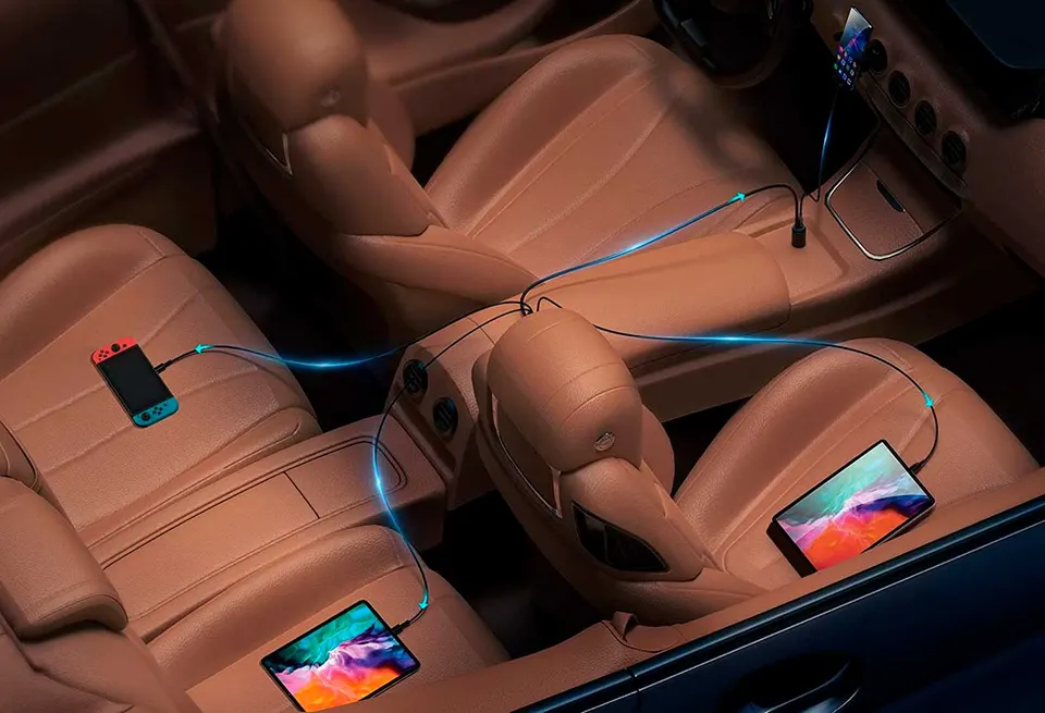 Автомобильное зарядное устройство Baseus car Charger 2U+2C 120W (2)