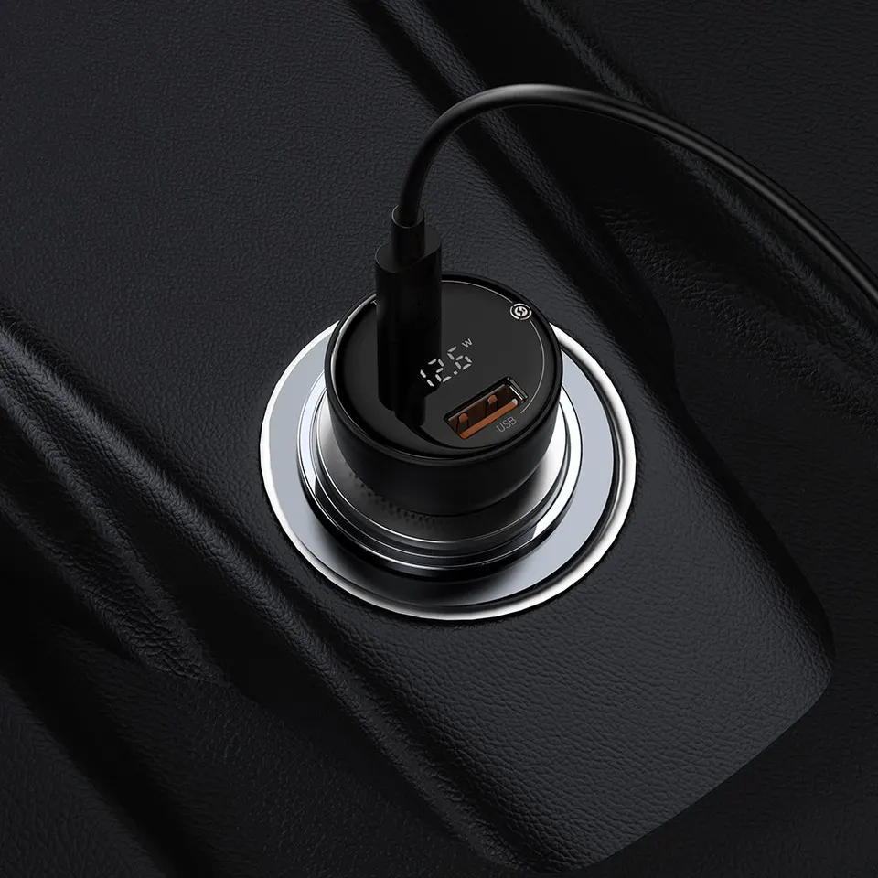 Авто зарядка Baseus Supreme Digital Display Dual Quick Car Charger 100W Type-C to Type-C (2)